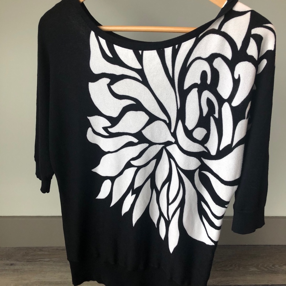 White House Black Market flower blouse